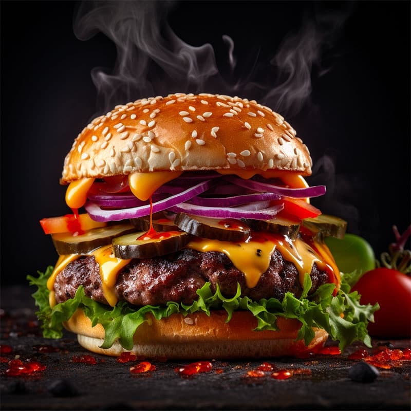 육즙 가득 치즈버거